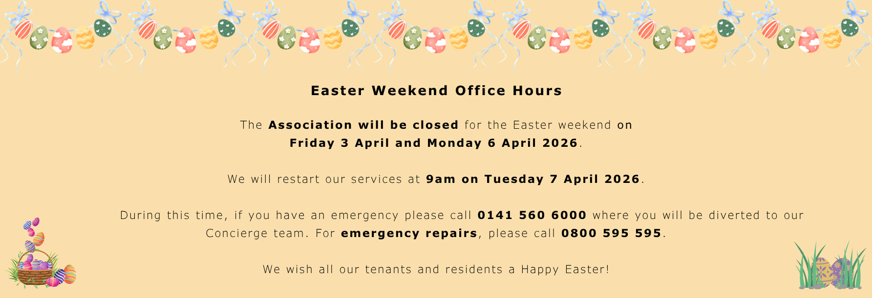 Easter 2026 web homepage