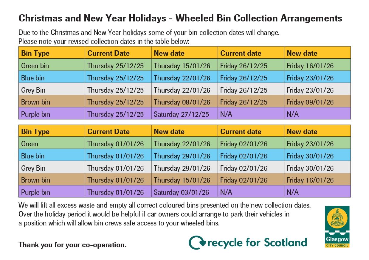 Festive Waste Collection Dates 2025