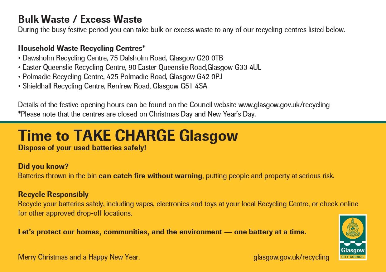 Festive Waste Collection Dates 2025 extra