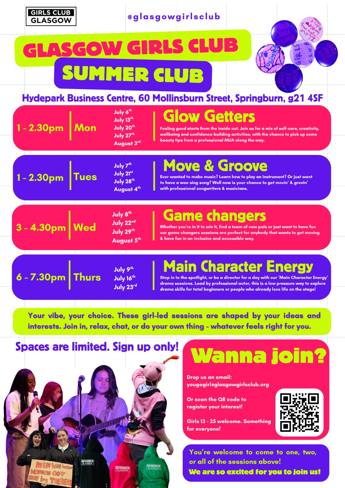 Glasgow Girls Club Summer Club
