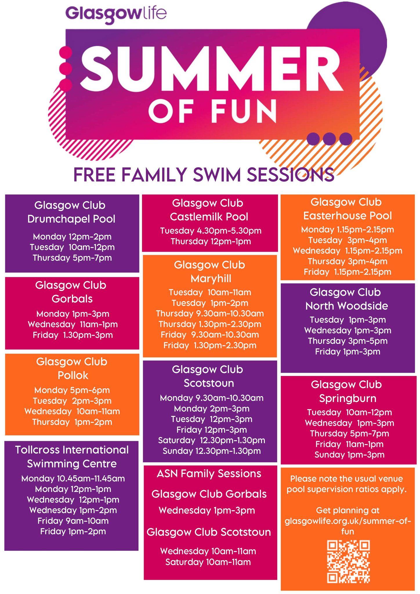 Glasgow Life Summer Swim