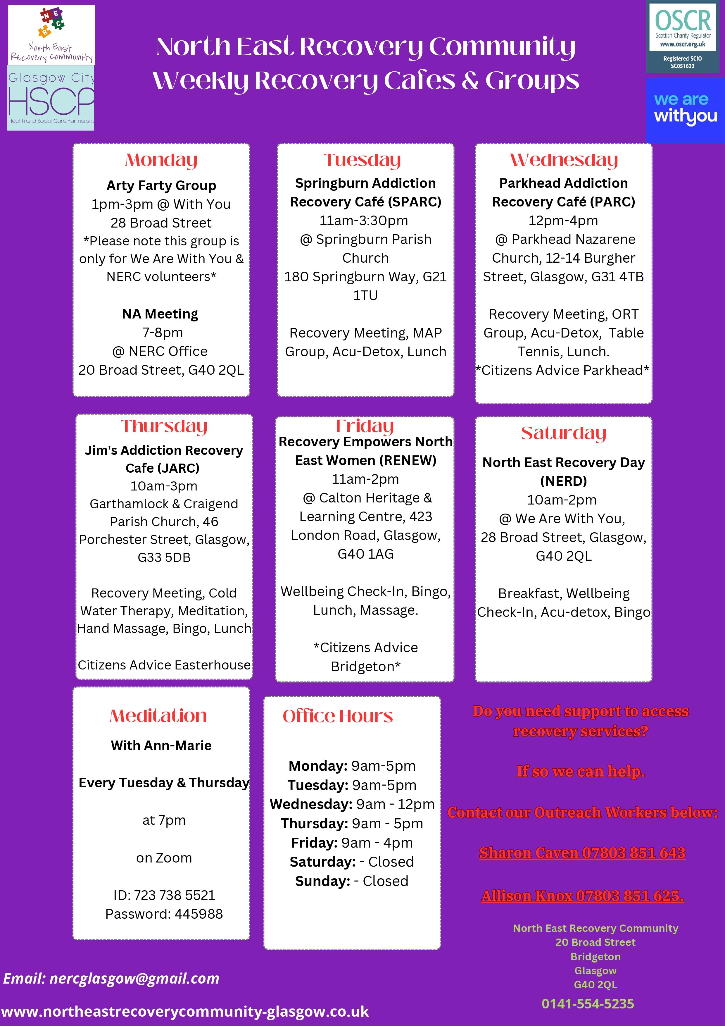 NERC Recovery Cafes June 2026