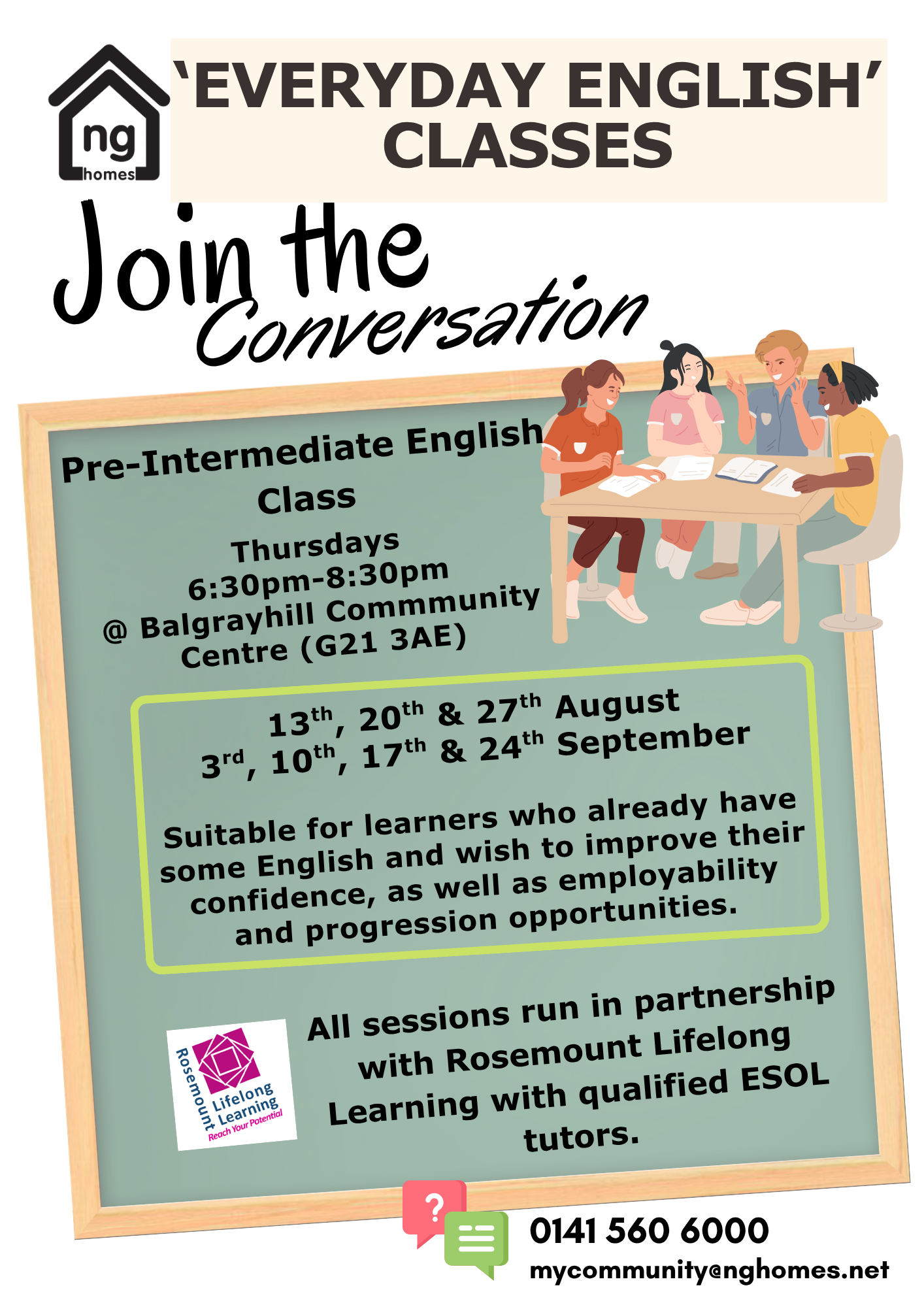 ESOL Pre Intermediate August