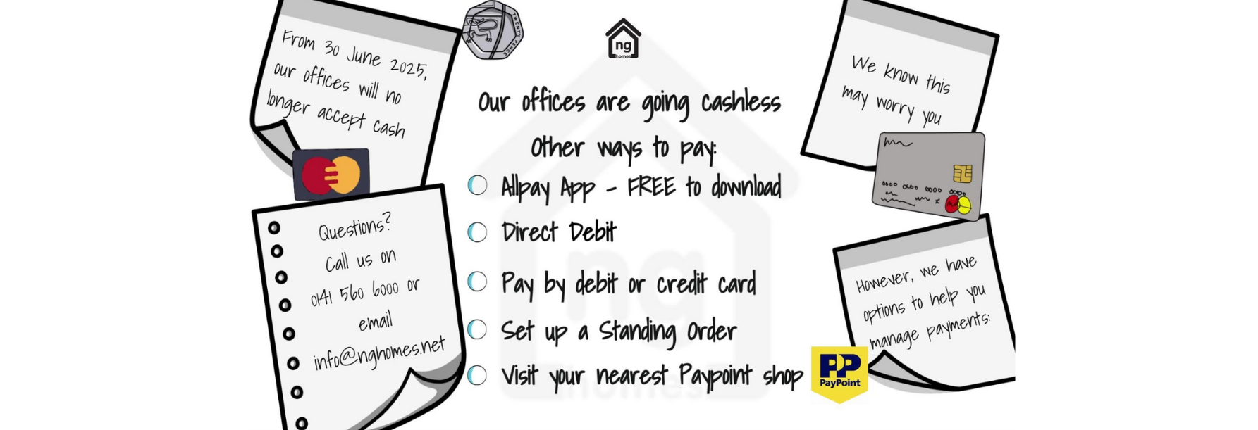 We're going cashless